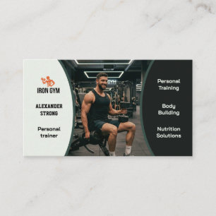 Cartão de visita treinador de fitness musculação a