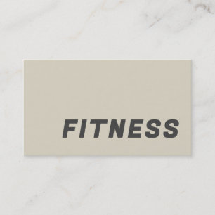 Cartão De Visita Treinador de Fitness Simples Esporte Minimalista M
