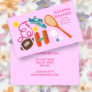 Cartão De Visita Treinador de ginástica malhação Treinador de espor