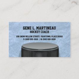 Cartão De Visita Treinador de hóquei em gelo