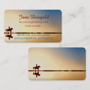 Cartão De Visita Treinador de Instrutor de Treinador de Cavalo em A