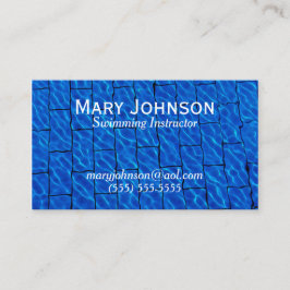Cartão De Visita Treinador de Nadação de Instrutor de Natação