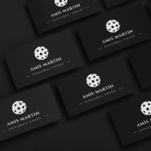 Treinador de Pickleball Preto Minimalista Simples