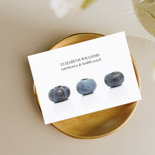 Cartão De Visita Treinador de Saúde Nutricionista de Amoras Limpas 