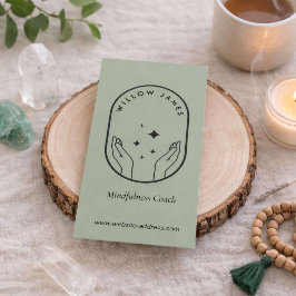 Cartão De Visita Treinador de Vida de Mindfulness Celestial Moderno