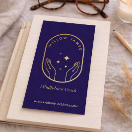 Cartão De Visita Treinador de Vida de Mindfulness Celestial Moderno