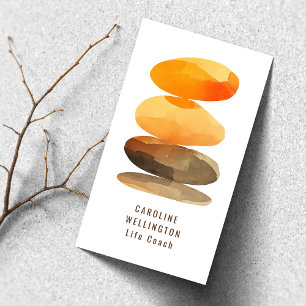 Cartão De Visita Treinador de Vida Terapêutico Moderno de Cores de