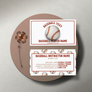 Cartão De Visita Treinador desportivo Baseball