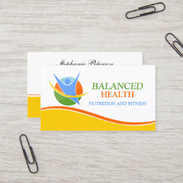 Cartão De Visita Treinador do bem-estar