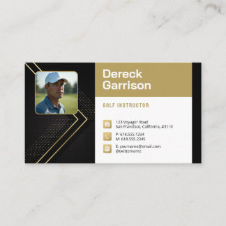 Cartão De Visita Treinador do Golf | Lição de instrutor de golfe pr