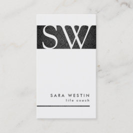 Cartão De Visita Treinador do Life Serviços pessoais Monograma Dama