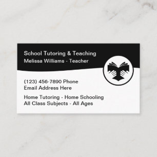 Cartão De Visita Treinador em Home School Tutoring