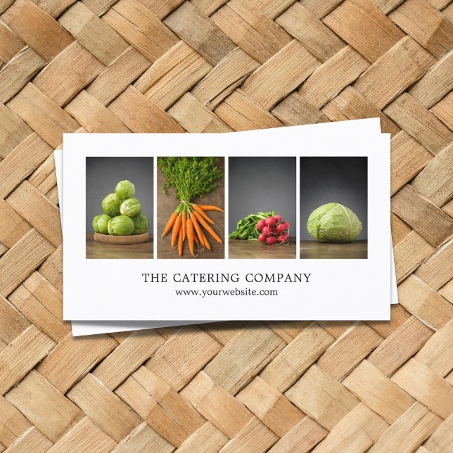 Cartão De Visita Treinador em Nutrição Branca Moderno Elegante (Criador carregado)