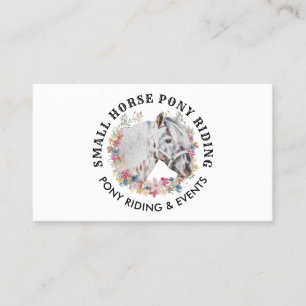 Cartão De Visita Treinador Equestre Pônei Logotipo Vintage Circle C