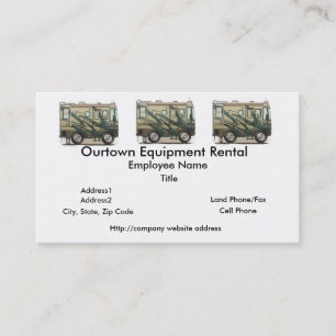 Cartão De Visita Treinador grande bonito Motorhome do campista