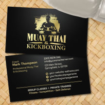 Treinador Muay Thai e Kickboxing - Preto e Dourado