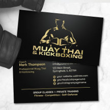 Treinador Muay Thai e Kickboxing - Preto e Dourado