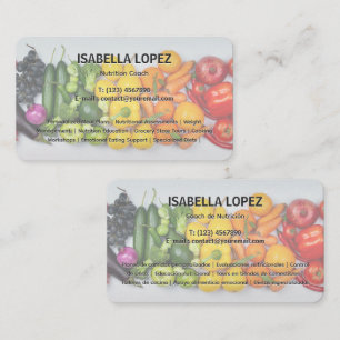 Cartão De Visita Treinador Nutricionista Bilíngue