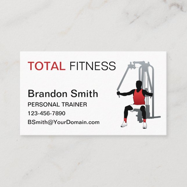 Cartão De Visita Treinador pessoal (Frente)