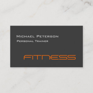 Cartão De Visita Treinador Pessoal de Cinzas Exclusivas Modernas
