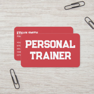 Cartão De Visita Treinador Pessoal de Fitness