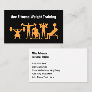 Cartão De Visita Treinador Pessoal de Fitness e Coach