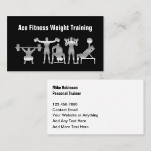 Cartão De Visita Treinador Pessoal de Fitness e Coach