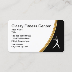 Cartão De Visita Treinador Pessoal de Fitness Elegante
