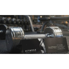 Cartão De Visita Treinador Pessoal de Fitness Profissional Preto Br