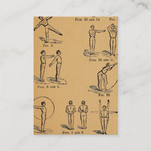 Cartão De Visita Treinador Pessoal De ginástica De Exercício Vint