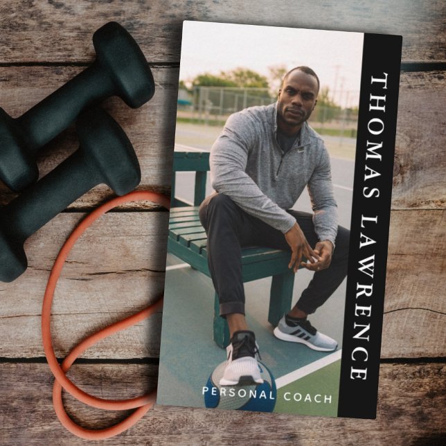 Cartão De Visita Treinador pessoal de Gym modernas mídias sociais m (Criador carregado)