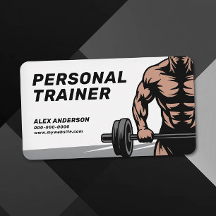 Cartão De Visita Treinador Pessoal de Musculação e Fitness