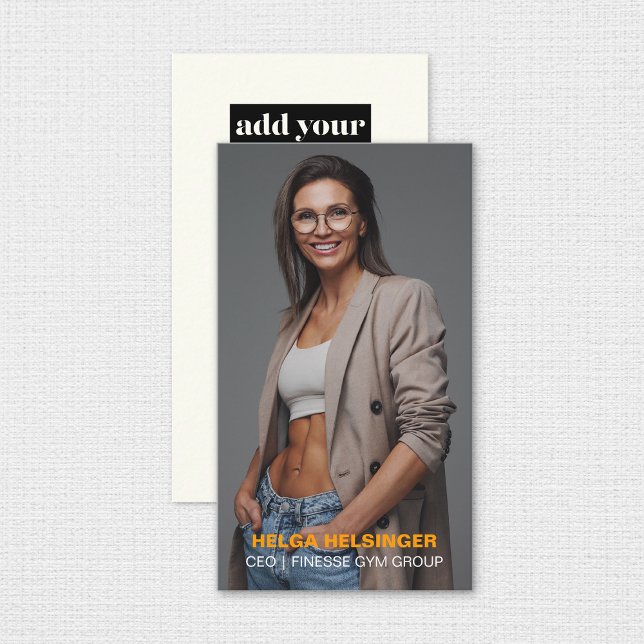 Cartão De Visita Treinador Pessoal do Gerente de Gerente de Gym (Criador carregado)