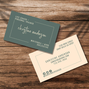 Cartão De Visita Treinador Pessoal do Treinador de Vida Simples Mod