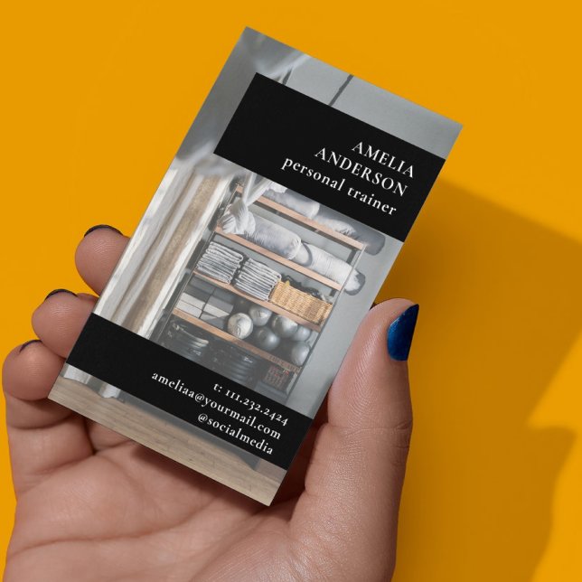 Cartão De Visita Treinador Pessoal Formação em Malhação Treinador (Criador carregado)