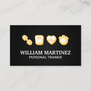 Cartão De Visita Treinador pessoal   Ícones de malhação