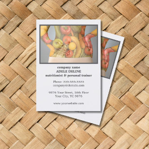 Cartão De Visita Treinador Pessoal Nutricionista de Corpo Limpo Mod