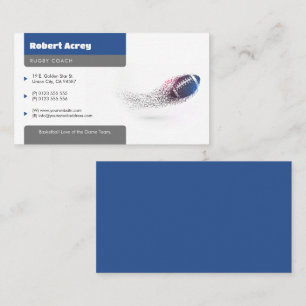 Cartão De Visita Treinador Profissional Futebol americano