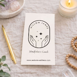 Cartão De Visita Treinadora de Vida de Mindfulness Celestial Modern