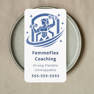 Cartão De Visita Treinadora Pessoal de Mulheres de Coaching Moderno