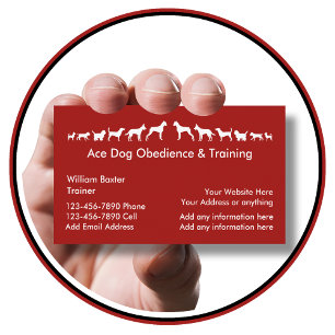Cartão De Visita Treinamento de Cães e Obediência