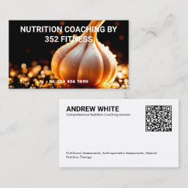 Cartão De Visita Treinamento de Nutrição QR Personalizado