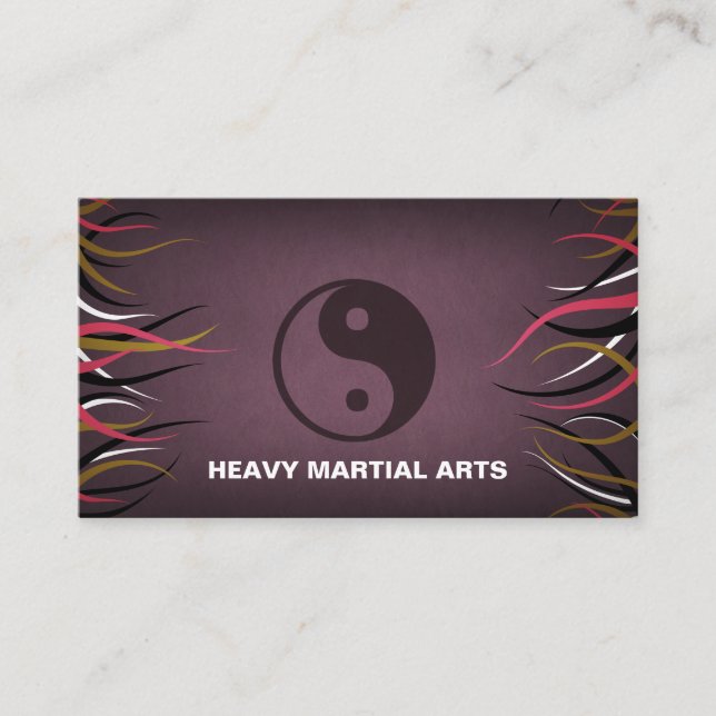 Cartão De Visita Treinamento do estúdio das artes marciais de Salão (Frente)