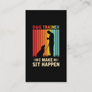 Cartão De Visita Treinamento em Agilidade de Cães Mulheres Homens F