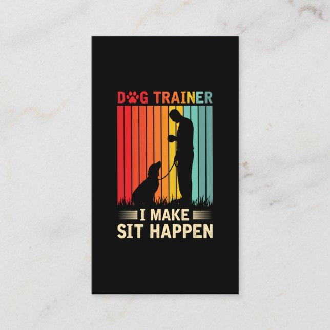 Cartão De Visita Treinamento em Agilidade de Cães Mulheres Homens F (Frente)