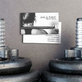 Cartão De Visita Treinamento em Malhação Pessoal do Treinador Preto