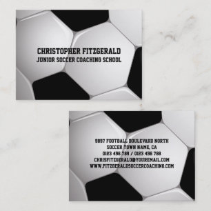 Cartão De Visita Treinamento personalizável em bola de futebol
