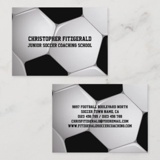 Cartão De Visita Treinamento personalizável em bola de futebol
