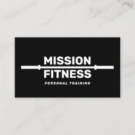 Cartão De Visita Treinamento pessoal de Malhação branca e negra