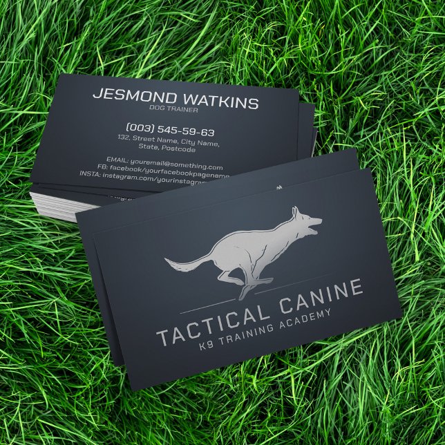 Cartão De Visita Treinamento Profissional de K9 (Criador carregado)